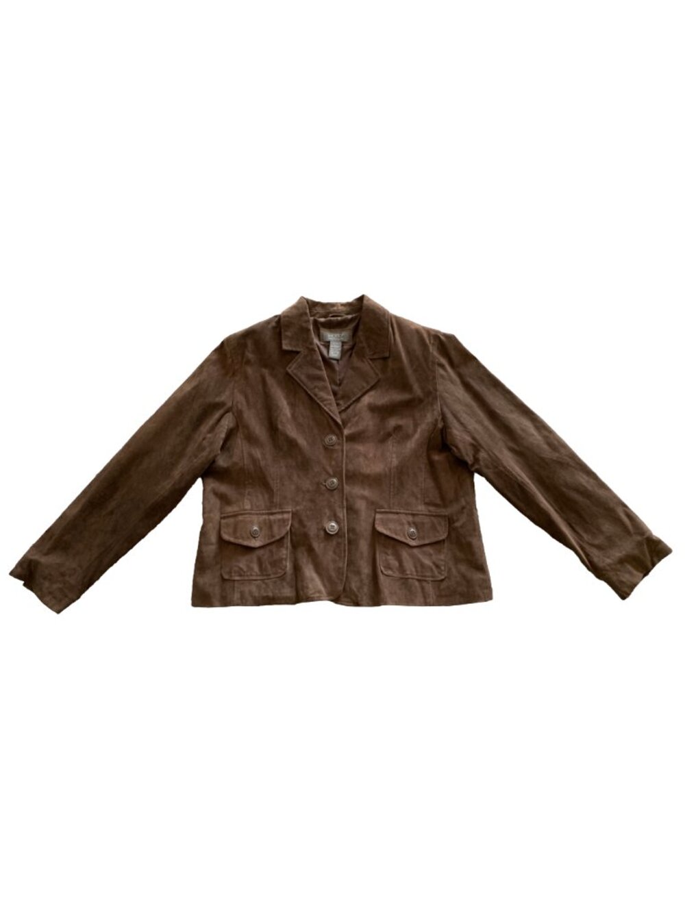 MOTTO Vintage Y2K Brown Suede Blazer Jacket Sz XL Boho/Western/Festival - Picture 3 of 8